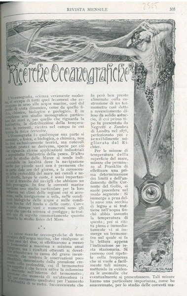 Ricerche oceanografiche.