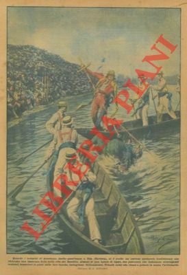 Pittoresca festa di pescatori sul Danubio, a Ulm in Baviera, …