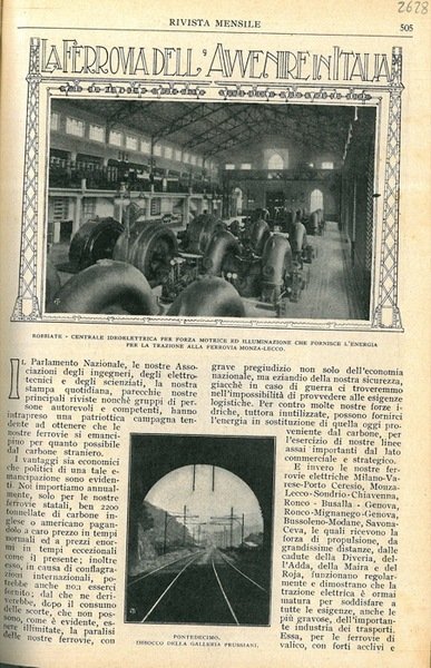 La ferrovia dell'avvenire in Italia.