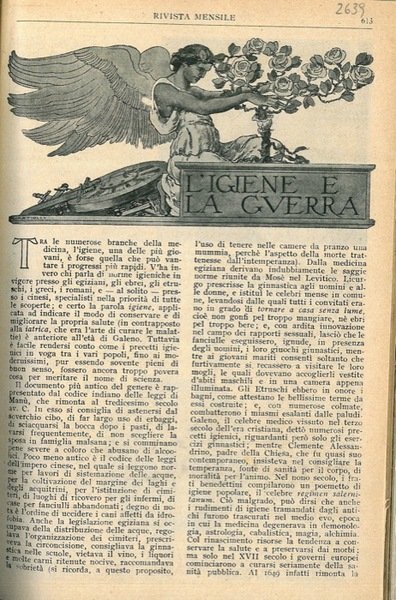L'igiene e la guerra.