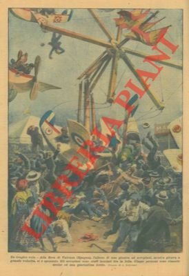 Alla fiera di Valenza l'albero di una giostra ad aeroplani, …