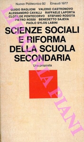 Scienze sociali e riforma della scuola secondaria.