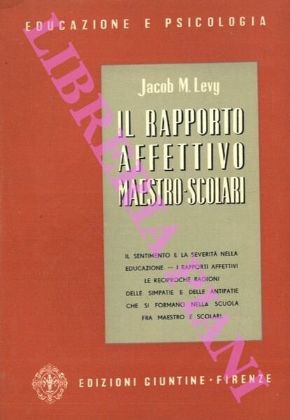 Il rapporto affettivo maestro-scolari.