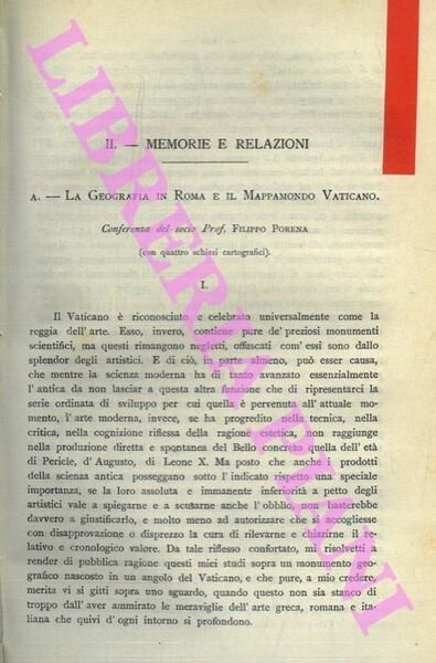 La geografia in Roma e il Mappamondo Vaticano.