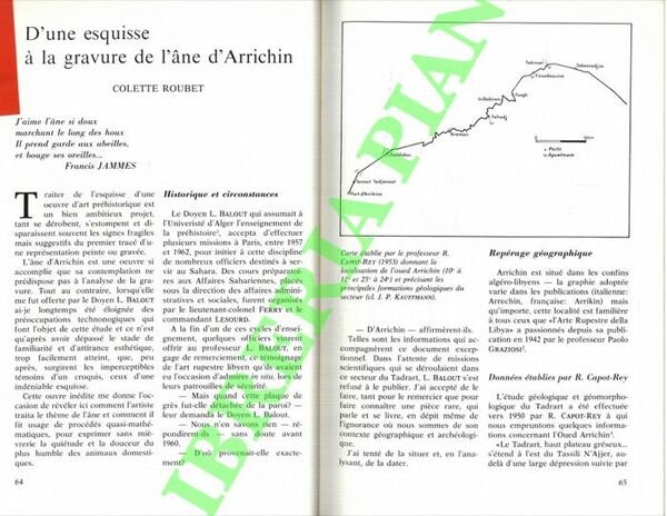 D'une esquisse à la gravure de l'ane d'Arrichin.
