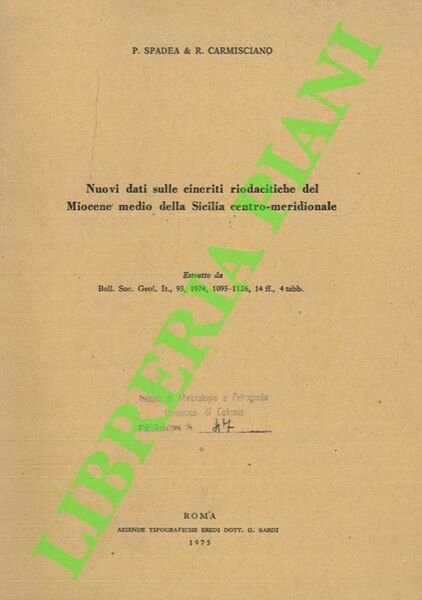 Nuovi dati sulle cineriti riodacitiche del Miocene medio della Sicilia …
