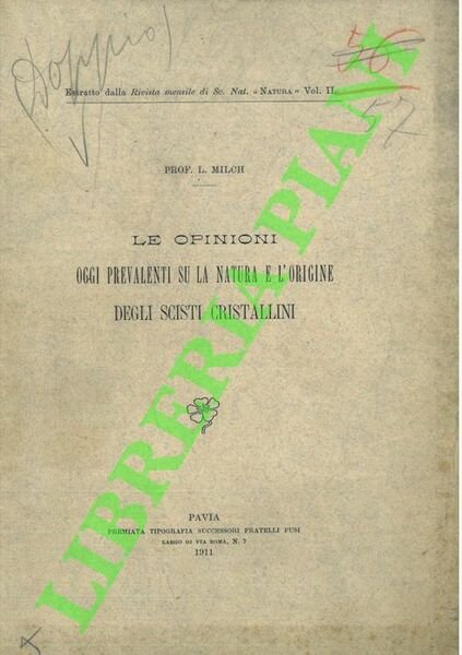 Le opinioni oggi prevalenti su la natura e l'origine degli …