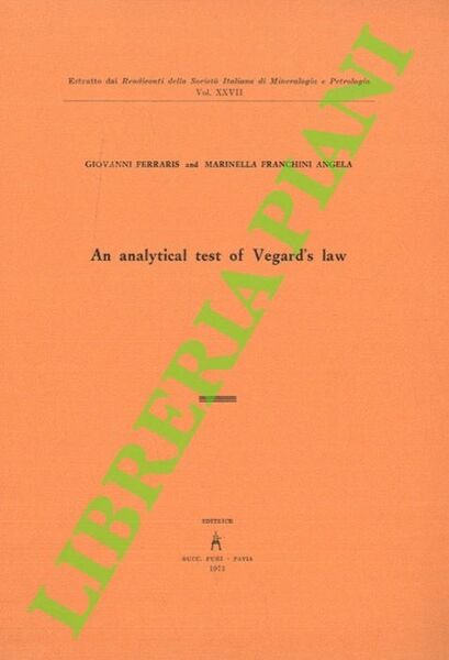 An analytical test of Vegard's law.