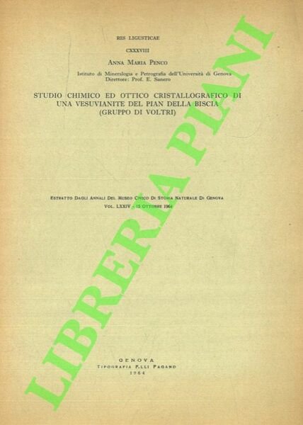 Studio chimico ed ottico cristallografico di una vesuvianite del Pian …