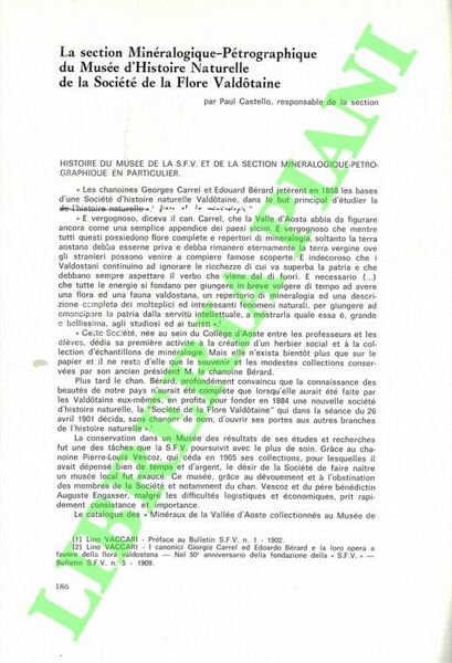 La section Minéralogique-Pétrographique du Musée d'Histoire Naturelle de la Société …