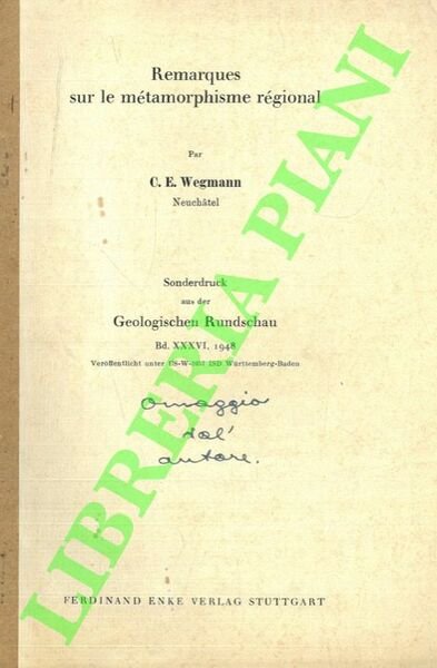 Remarques sur le métamorphisme régional.