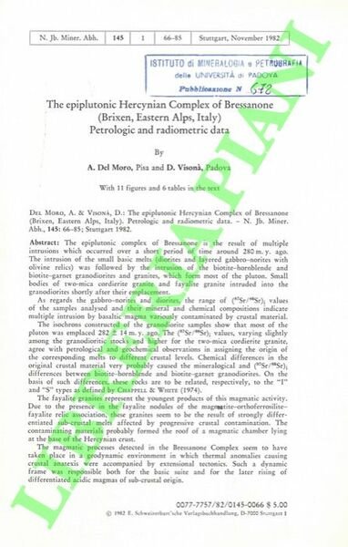 The epiplutonic Hercynian Complex of Bressanone (Brixen, Eastern Alps, Italy) …