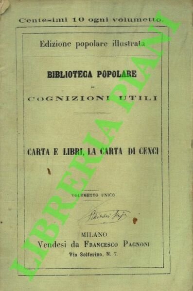 Carte e libri. La carta di cenci.