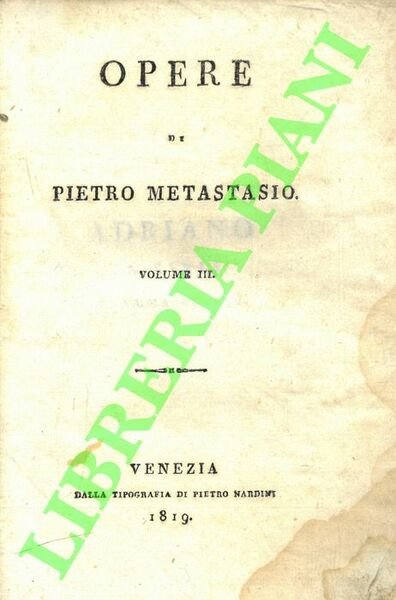 Opere. Volume III.