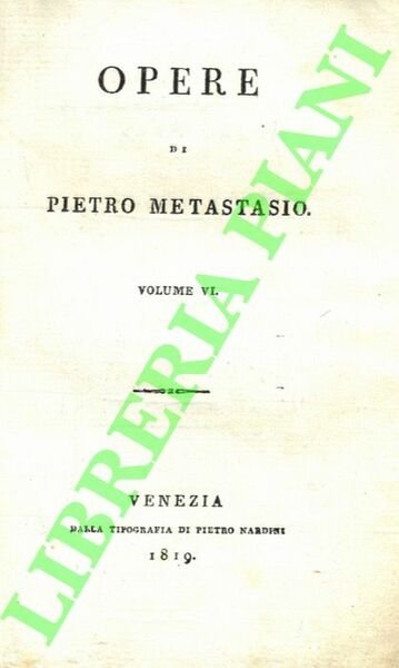 Opere. Volume VI.