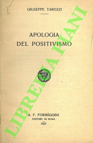 Apologia del positivismo. | Immagine principale