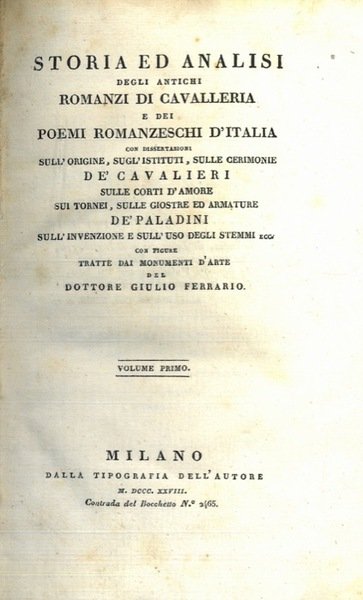Storia ed analisi degli antichi romanzi di cavalleria e dei … | Immagine principale
