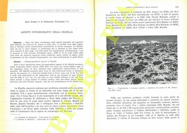 Aspetti fitogeografici della Majella.
