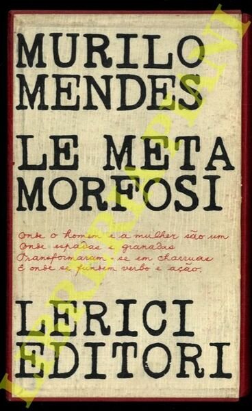 Le metamorfosi. Introduzione, traduzione, nota bio-bibliografica a cura di Ruggero Jacobbi.