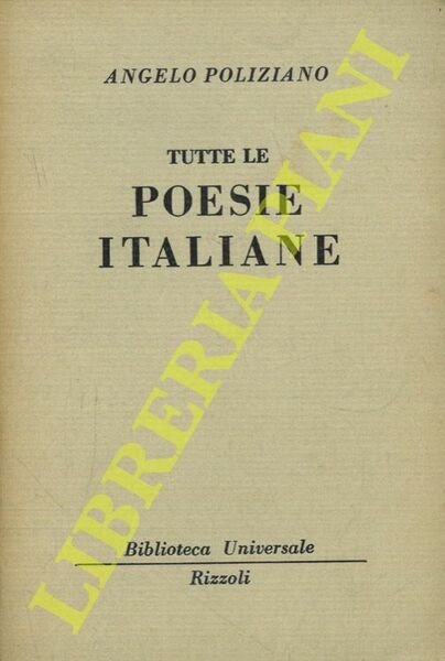Tutte le poesie italiane.