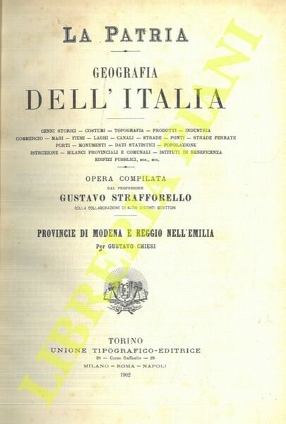 Provincie di Modena e Reggio nell'Emilia. (La Patria. Geografia dell'Italia).