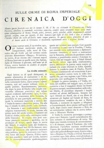 Cirenaica d'oggi. Sulle orme di Roma imperiale.