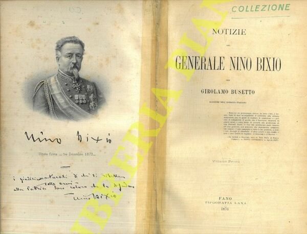 Notizie del generale Nino Bixio. | Immagine principale