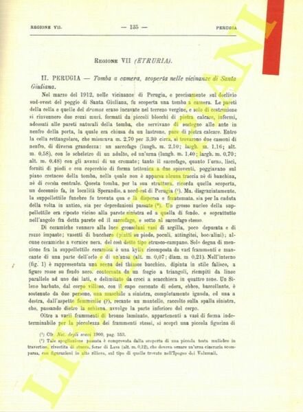 Regione VII (Etruria). Perugia. Tomba a camera, scoperta nelle vicinanze di Santa Giuliana.