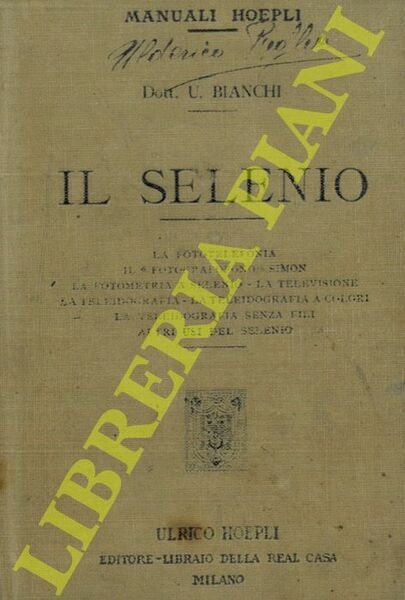 Il selenio. La fototelefonia. Il "fotografofono" Simon. La fotometria a …