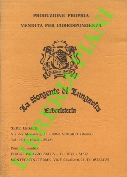 La Sorgente di Lungavita. Erboristeria.
