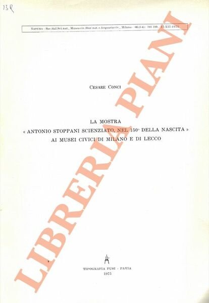 La mostra "Antonio Stoppani scienziato, nel 150° della nascita" ai …