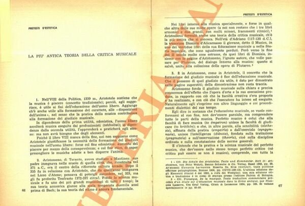 La più antica teoria della critica musicale.