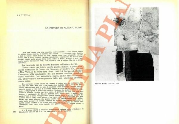 La pittura di Alberto Burri.