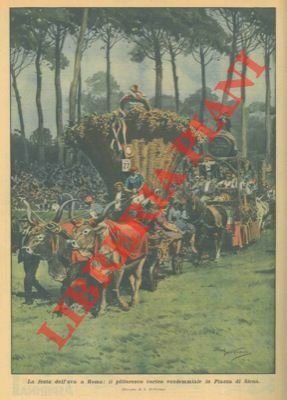 Festa dell'uva: pittoresco corteo vendemmiale in piazza di Siena.