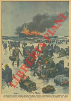 Violento incendio scoppiato a bordo del vapore sovietico "Sakhalin" nel …