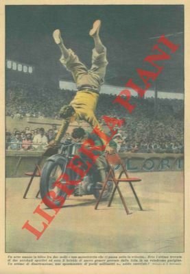 Un arco umano in bilico fra due sedie ed una …