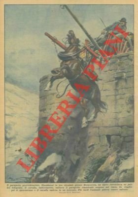 Carro rovescia un palo del telegrafo e il cavallo imbizzarrito …