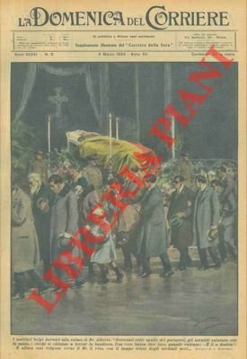 I mutilati belgi davanti alla salma di Re Alberto.