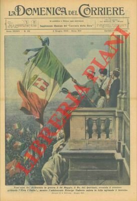 Il Re con il figlio Umberto sventola il tricolore dal … | Immagine Gallery 1