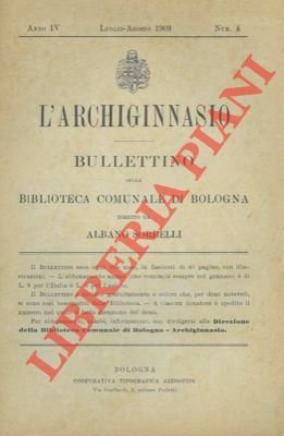 L'Archiginnasio. Bulletino della Bibl. Com. di Bologna.