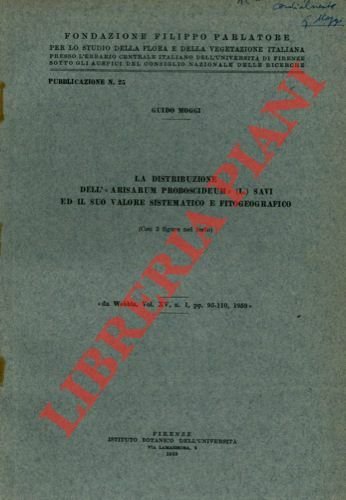 La distribuzione dell' Arisarum proboscideum (L.) Savi ed il suo …
