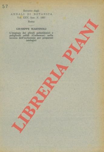 L' impiego dei glicoli polietilenici e poliglicoli solidi (Carbowax ) …