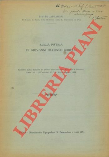 Sulla patria di Giovanni Alfonso Borelli.