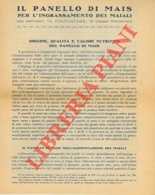 Il panello di mais per l'ingrassamento dei maiali