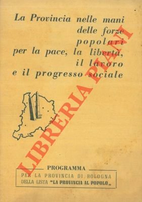 La Provincia nelle mani delle forze popolari per la pace, …