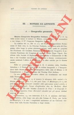La Regina Vittoria e le scienze geografiche.