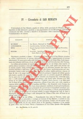 Circondario di San Miniato (Castelfiorentino, Empoli, Fucecchio).