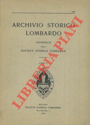Archivio storico lombardo. Giornale della Società storica lombarda. | Immagine principale