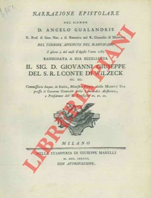 Narrazione epistolare . del turbine avvenuto nel mantovano.