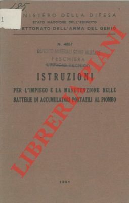 Istruzioni per l'impiego e la manutenzione delle batterie di accumulatori …